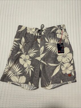 COVA Men's Gray Floral Swim Board Shorts XL LINED